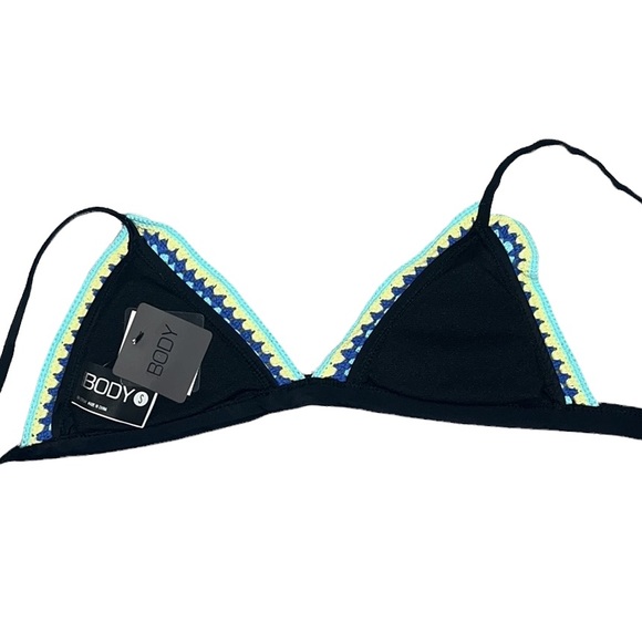 Last chance…Bikini Top Black Crochet Swimsuit Swim S Small New - Picture 4 of 5